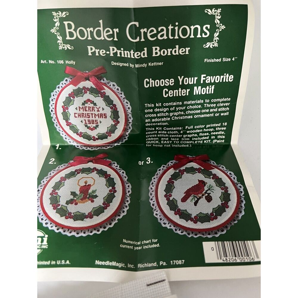 Vintage Needlemagic: Border Creations - "Holly" - Choose the Center - #106